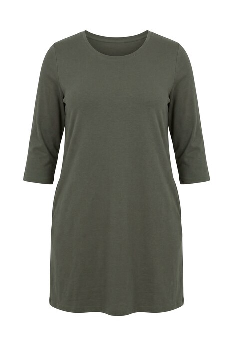 3/4 Sleeve Round Neck Knit Tunic