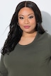 3/4 Sleeve Round Neck Knit Tunic