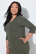 3/4 Sleeve Round Neck Knit Tunic