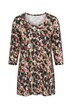 Floral Camo Print Round Neck Cotton Knit Tunic