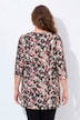 Longshirt, Blüten, A-Linie, Rundhals, 3/4-Arm