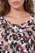 Longshirt, Blüten, A-Linie, Rundhals, 3/4-Arm