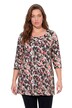 Floral Camo Print Round Neck Cotton Knit Tunic