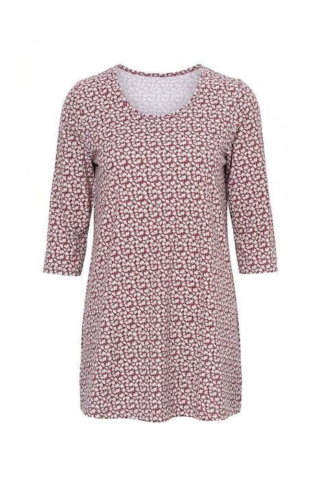 Floral Print Round Neck Cotton Knit Tunic