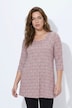 Longshirt, gemustert, A-Linie, Rundhals, 3/4-Arm