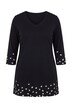 Daisy Placement Print V-Neck Cotton Knit Tunic