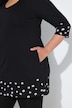 Longshirt, Motivdruck, A-Linie, V-Ausschnitt, 3/4-Arm