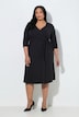 Cotton Jersey 3/4 Sleeve Pocket Wrap Dress