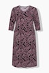 Maxikleid, grafischer Druck, V-Ausschnitt, 3/4-Arm