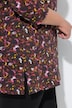 Longshirt, bedruckt, A-Linie, Carré-Ausschnitt, 3/4-Arm