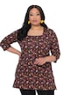 Allover Print Square Neck Knit Tunic