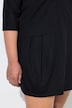 Jerseykleid, Zierfalten, A-Linie, Rundhals, 3/4-Arm