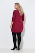 Jerseykleid, Zierfalten, A-Linie, Rundhals, 3/4-Arm