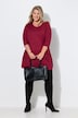 Jerseykleid, Zierfalten, A-Linie, Rundhals, 3/4-Arm