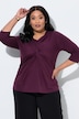 Shirt, Zierknoten, V-Ausschnitt. 3/4-Arm