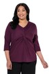 Draped Knot 3/4 Sleeve Blouse