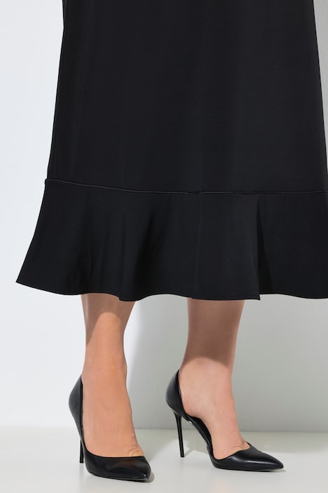Back Cutout Flounce Panel Dress