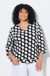 Shirt met print, V-hals, 3/4 mouwen