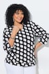 Shirt met print, V-hals, 3/4 mouwen