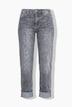 Jeans met wijde pijpen, omgeslagen zoom