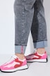 Jeans met wijde pijpen, omgeslagen zoom