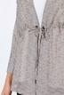 Jacke, 3D-Streifen, Tunnelzug, V-Ausschnitt, Langarm