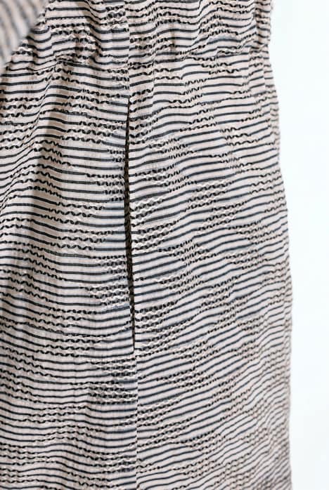 Jacke, 3D-Streifen, Tunnelzug, V-Ausschnitt, Langarm