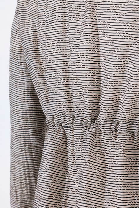 Jacke, 3D-Streifen, Tunnelzug, V-Ausschnitt, Langarm