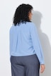 Blouse met strepen, overhemdkraag, lange mouw, borstzakken