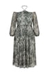 Snakeskin Print Off-The-Shoulder Halter Dress