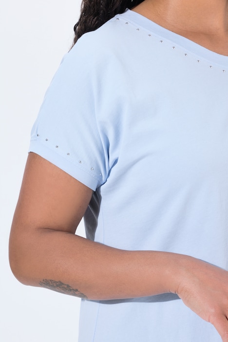 T-Shirt, Comfort Fit, Ziernieten, Vintage Look