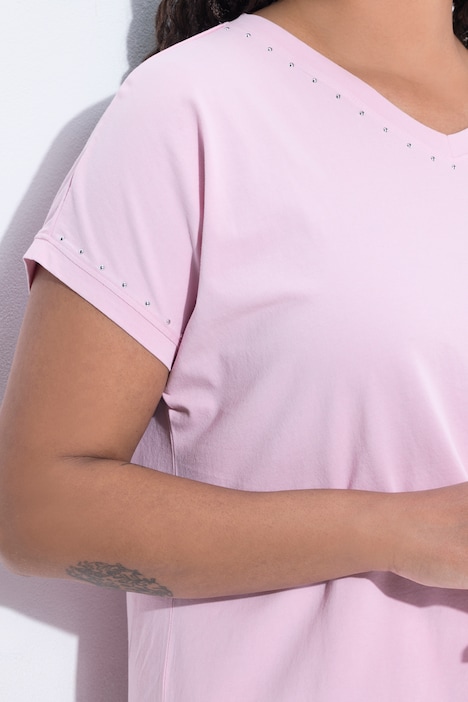 T-Shirt, Comfort Fit, Ziernieten, Vintage Look