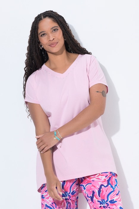 T-Shirt, Comfort Fit, Ziernieten, Vintage Look