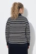 Pullover, Jacquard, Stehkragen, Langarm, Biobaumwolle