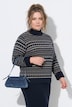 Pullover, Jacquard, Stehkragen, Langarm, Biobaumwolle