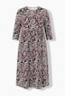 Maxikleid, Blüten, A-Linie, Rundhals, 3/4-Arm, Taschen