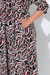 Maxikleid, Blüten, A-Linie, Rundhals, 3/4-Arm, Taschen