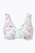 Bustiers, set van 2, bloemen/effen, voorsluiting