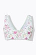Bustiers, set van 2, bloemen/effen, voorsluiting