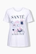 T-Shirt, Comfort Fit, Zierperlen, Santé-Motiv