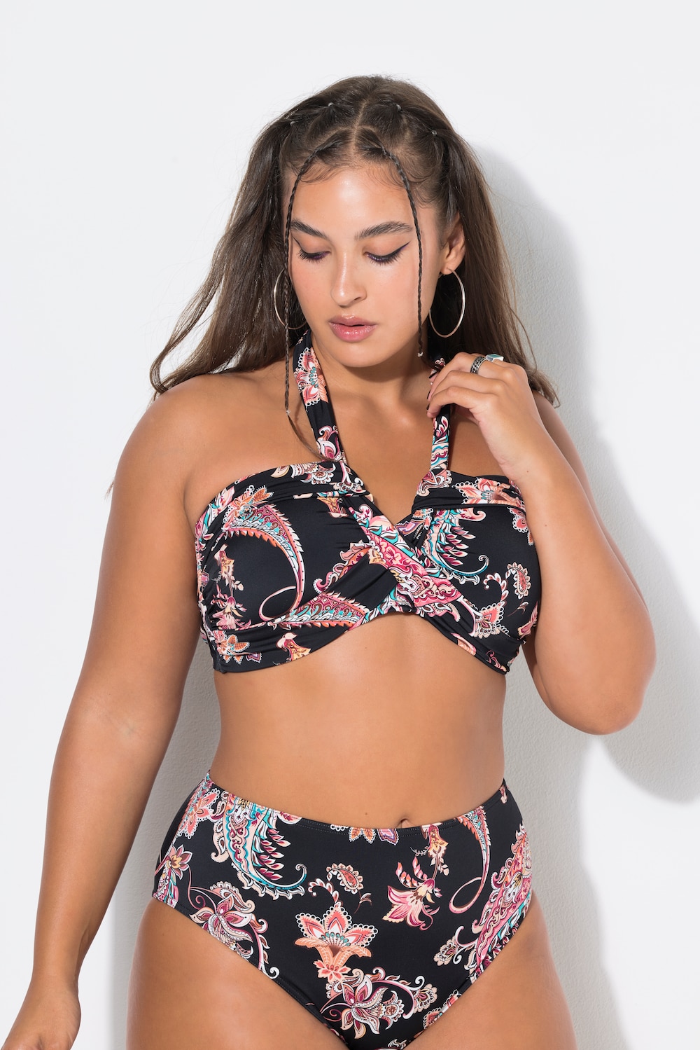 Bikini-Top, Softcups, drapierte Büste, Paisley