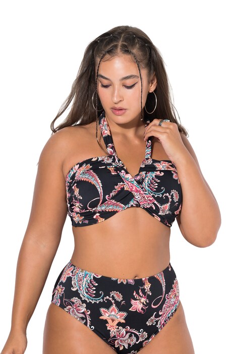 Bikini-Top, Softcups, drapierte Büste, Paisley