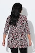 Longshirt, Blüten, V-Ausschnitt, 3/4-Arm