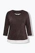 Shirt, Lagen-Optik, Henley-Ausschnitt, 3/4-Arm