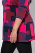 Longshirt, grafischer Druck, Tunika-Ausschnitt, 3/4-Arm
