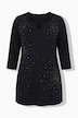 Longshirt, Ziernieten, Tunika-Ausschnitt, 3/4-Arm