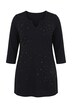 Longshirt, Ziernieten, Tunika-Ausschnitt, 3/4-Arm
