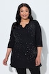 Longshirt, Ziernieten, Tunika-Ausschnitt, 3/4-Arm