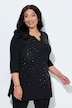 Longshirt, Ziernieten, Tunika-Ausschnitt, 3/4-Arm