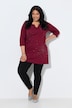 Longshirt, Ziernieten, Tunika-Ausschnitt, 3/4-Arm